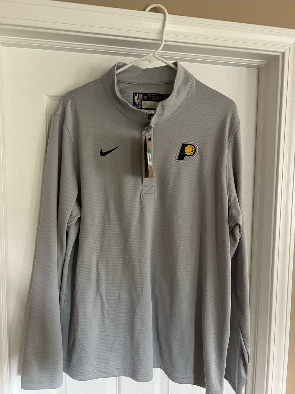 Nike Gray Indiana Pacers Quarter-Zip Pullover